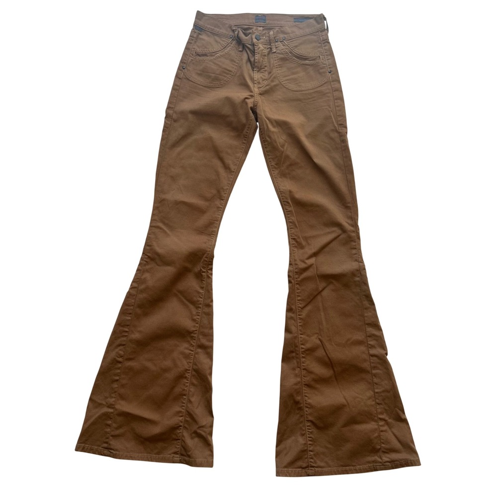 Citizens of Humanity Super Flare Jeans Brown 27 Angie Mid Rise Boho 70s Hippie